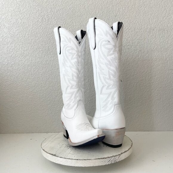 Lane boots Shoes - Lane MEGAN MORONEY Smokeshow Womens Cowboy Boots 7.5 White Western Cowgirl Tall